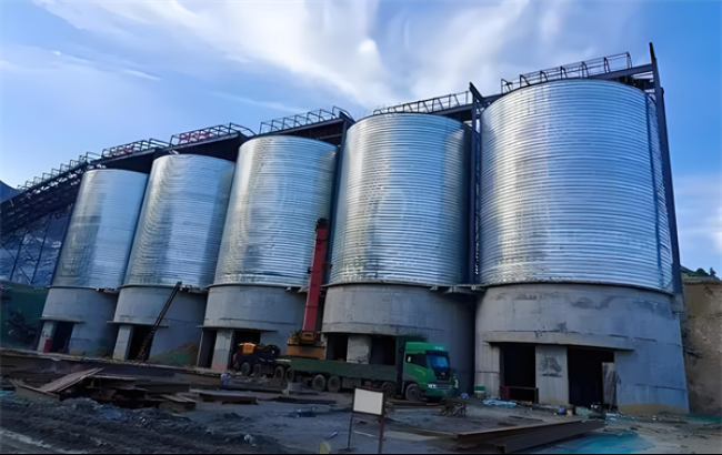 七台河螺旋卷板仓施工现场